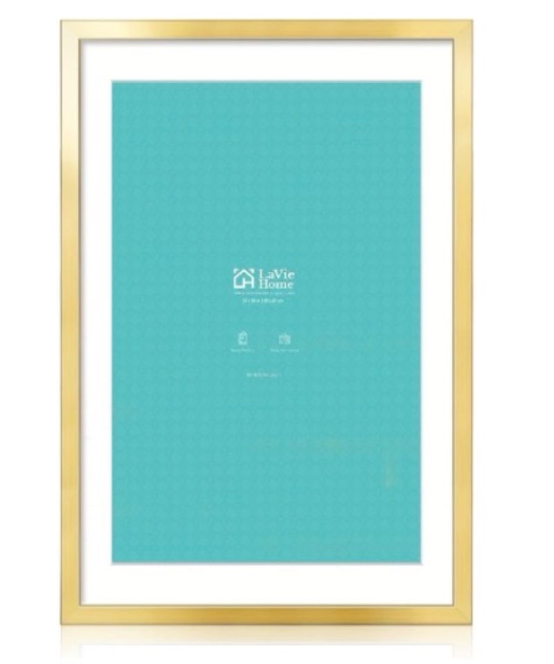 LaVie Home 24x36 Picture Frame Gold Poster Frame,Display Pictures 20x30 with Mat or 24x36 Without Mat, Stable and Sturdy Frame and Polished Plexiglass, Horizontal and Vertical Format of The Walls