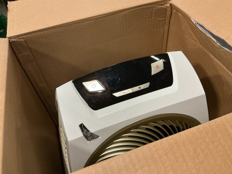 Condition photo showing As Is for vornado avh10 (2025) space heater for home, fan only option, digital display with adjustable thermostat, advanced safety features, auto climate control, whole room electric heater for indoors, white avh10 (2025 model)