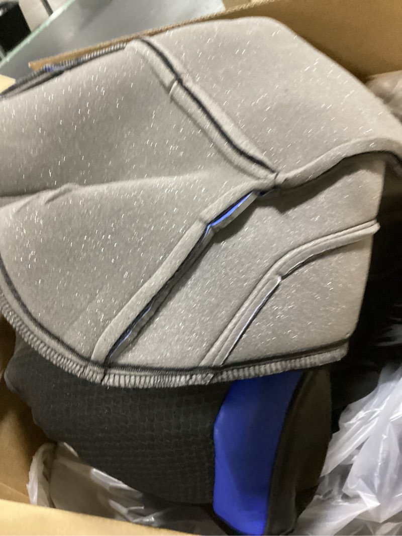 Condition photo showing Good Condition for skechers memory foam car seat covers, air cool mesh thick seat covers,car seat covers front seats airbag compatible, automotive comfort & protection for most cars, vans,trucks, suvs,blue two front black/blue