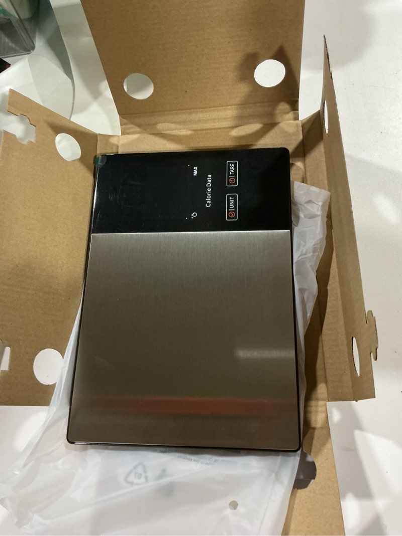 Condition photo showing Good Condition for smart nutrition food scale with led display, tracks calories, fat, carbs & protein via app, 1g precision digital kitchen scale for healthy eating & meal prep