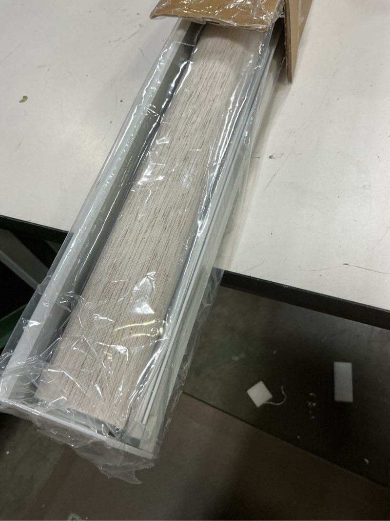 Condition photo showing Good Condition for persilux cordless blinds for windows natural woven fabric light filtering roller shades for windows (cream 32"w x 72"h), free-stop uv protection privacy window shades for home, office, patios, doors 32"w x 72"h cream (light filtering)