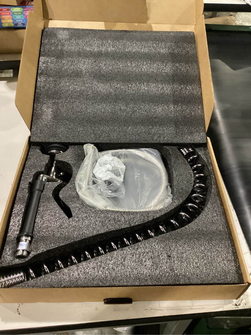 Condition photo showing Good Condition for hwm commercial sink sprayer with 45” flexible stainless steel pre rinse hose & overhead spring replacement kit for commercial kitchen sink faucets 45 inches