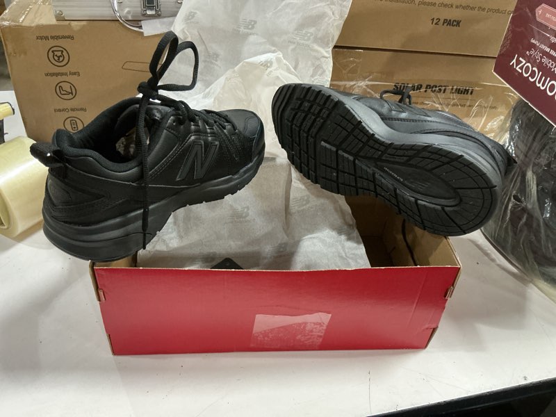 Condition photo showing As Is for new balance women's 608 v5 casual comfort cross trainer, black/black, 6.5 wide