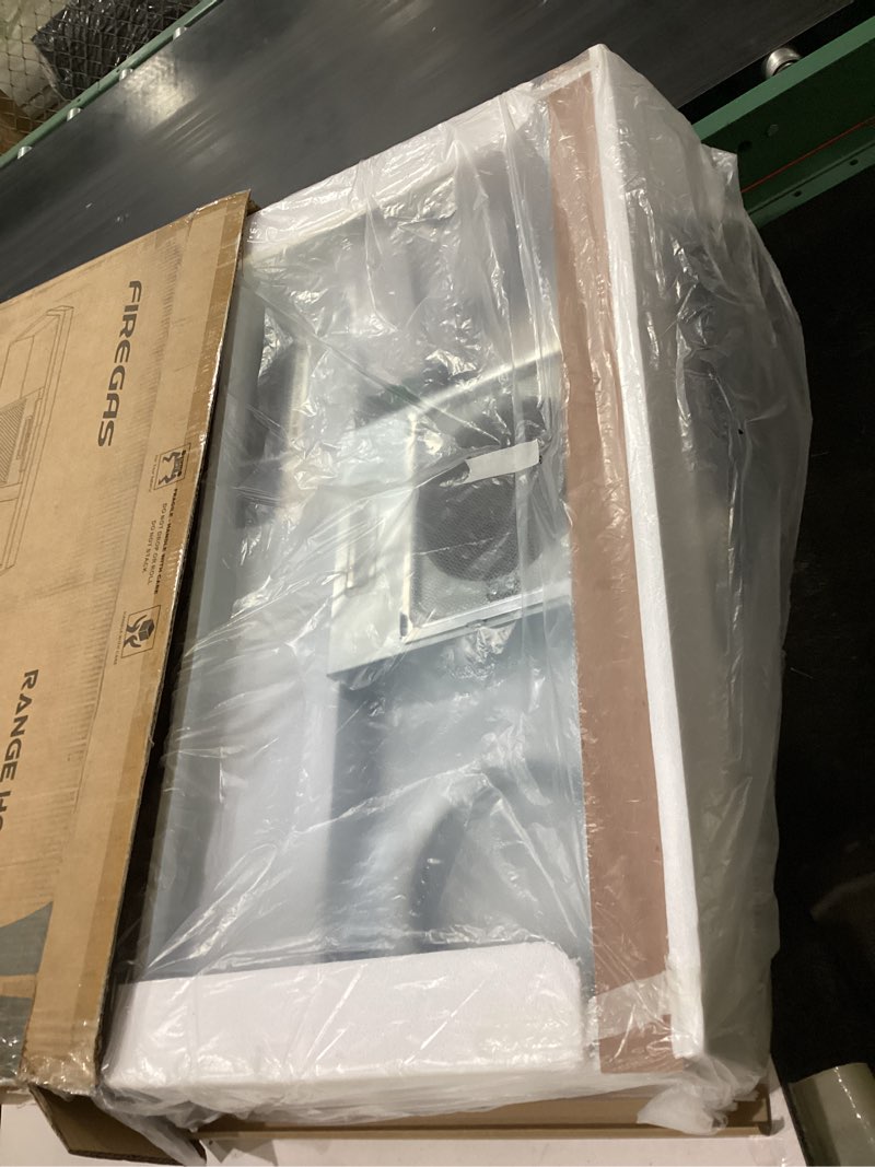 Condition photo showing New/Like New for firegas range hood 36 inch under cabinet, ducted/ductless convertible kitchen hood, stainless steel vent hood with led light,2 speed exhaust fan, silver