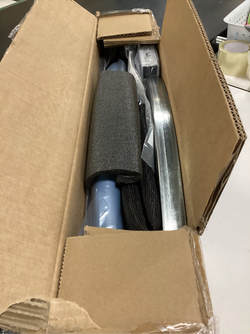 Condition photo showing Good Condition for 36"/55" Trampoline for Kids, Mini Toddler Trampolines Indoor with Basketball Hoop & Safety Enclosure Net, No-Gap Safe Desian for Boys Girls Ages 1-8 Deep Blue 36" with Handle