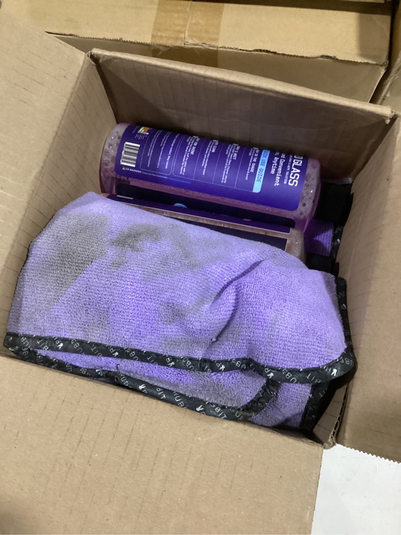 Condition photo showing As Is for Bunny Buffer Bundle, Waterless SiO2 Ceramic Car Wash & Protect Kit with Auto Body Clean and Protect Spray, Glass Cleaner, & 4 Microfiber Towels, Spray and Wipe Car Detailing Kit, 6 Piece Set