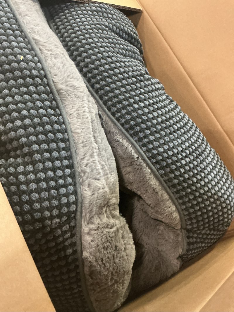 Condition photo showing Good Condition for INVENHO Dog Bed Medium Size, Orthopedic Warming Soft Calming Sleeping Puppy Bed Durable Pet Bed with Anti-Slip Bottom M(30"x24"x9") M (30"x24"x9") Dark Grey