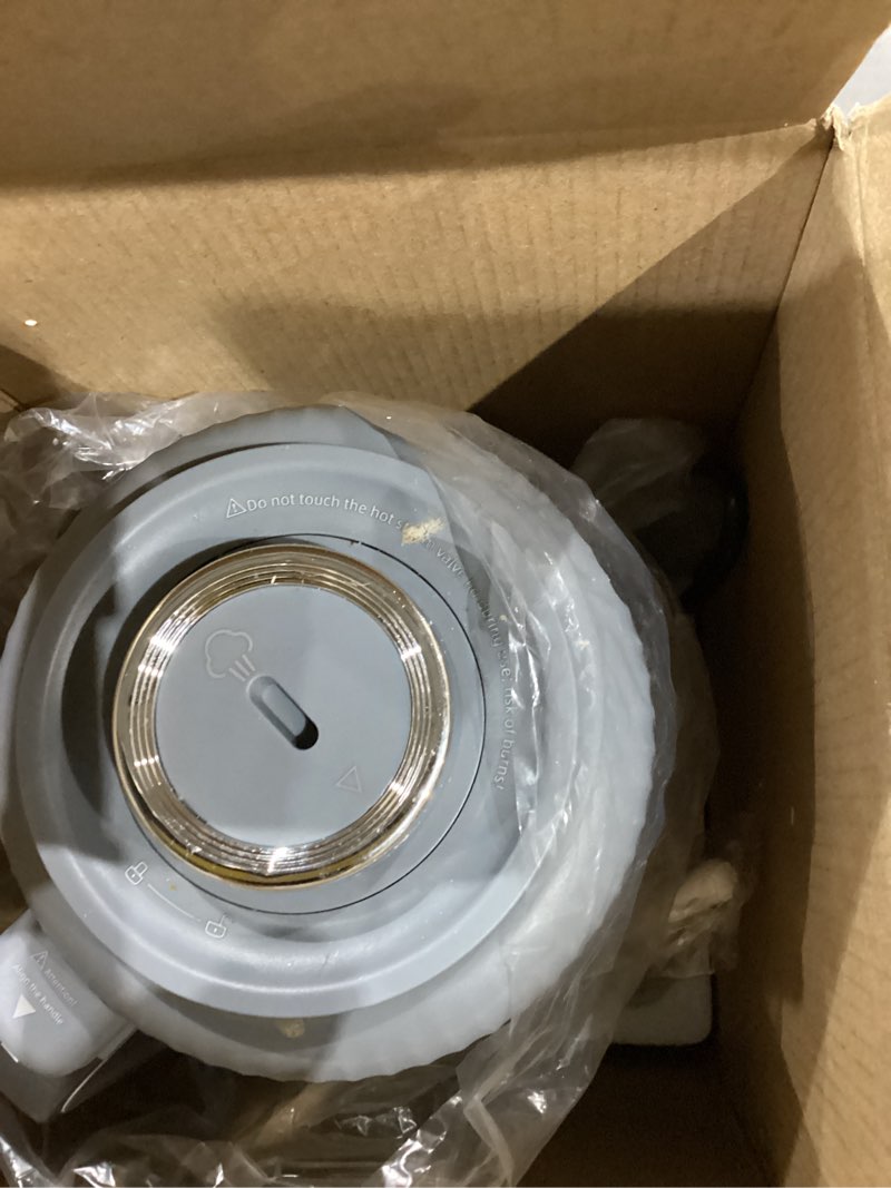 Condition photo showing As Is for SilkSpin Milk-Smooth Nut Milk Maker Machine, Small Blender for Homemade Oat, Almond, Soy, Plant-Based Milk, Juice, MilkShake, 35oz Automatic Soybean Milk Maker for 4 Families with 6H Stay Warm Blue Grey