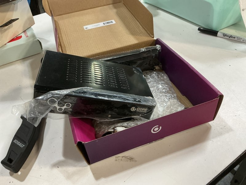 Condition photo showing As Is for core innovations ctcb105 over the air digital tv converter & dvr box