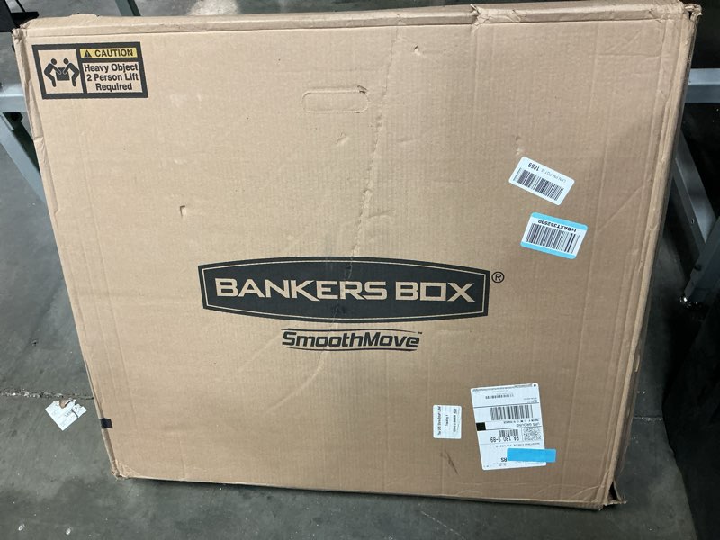 Condition photo showing New/Like New for bankers box medium classic moving box 20 pack, reinforced handles, tape-free assembly, box with lid, 19-in x 14.5-in x 15.5-in (8817202)