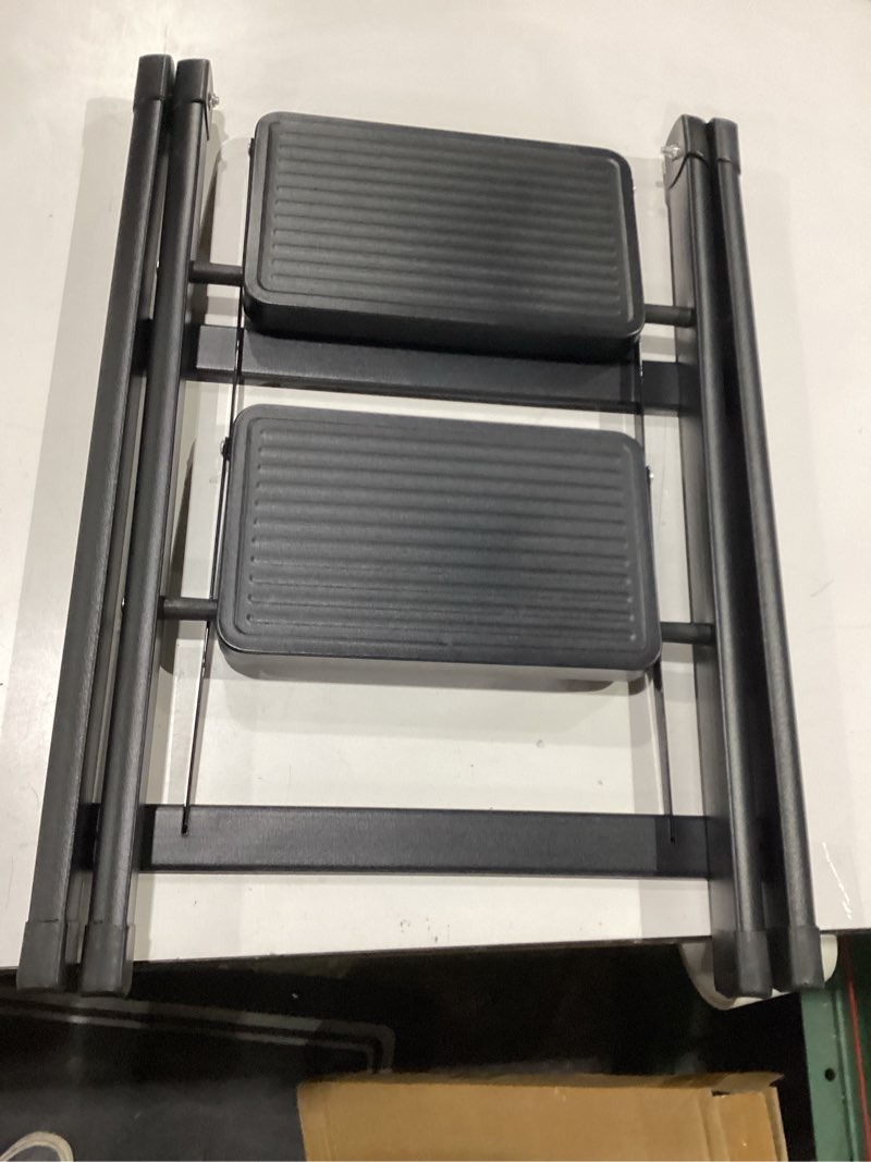 Condition photo showing New/Like New for Step Ladder 2 Step Folding Stool with Wide Anti-Slip Pedal, Kitchen Step Stools for Adults Support up to 300 Lbs, Closet Step Stool Foldable for Home Library Office