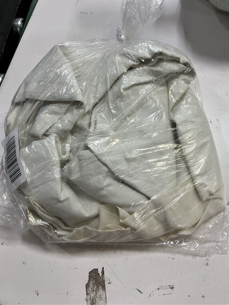 Condition photo showing Good Condition for european linen true blackout curtain - single panel, 48x84, ivory quince