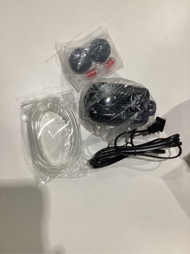 Condition photo showing Good Condition for uniclife aquarium air pump dual outlet fish tank aerator with accessories for 5-200 gallon tank 10-100 gallon