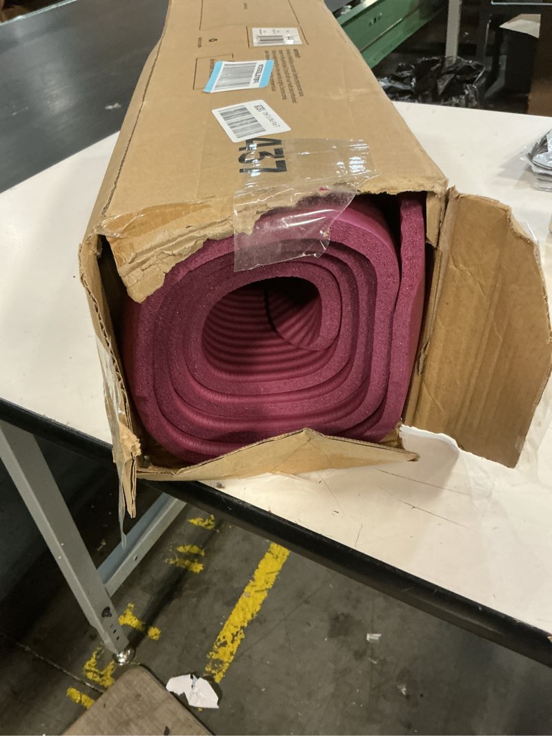 Condition photo showing Good Condition for retrospec solana yoga mat thick 1/2in non-slip workout mat with nylon strap - 72x24in exercise mat for pilates, stretching & fitness - bpa free, easy clean boysenberry 1/2 inch