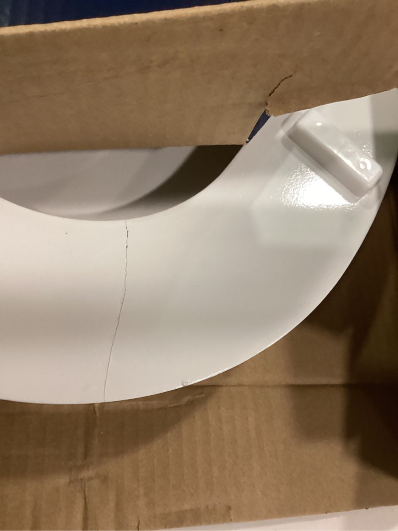 Condition photo showing Good Condition for Elongated Enameled Wood Closed-Front Toilet Seat and Lid with Top-Tite Hinge