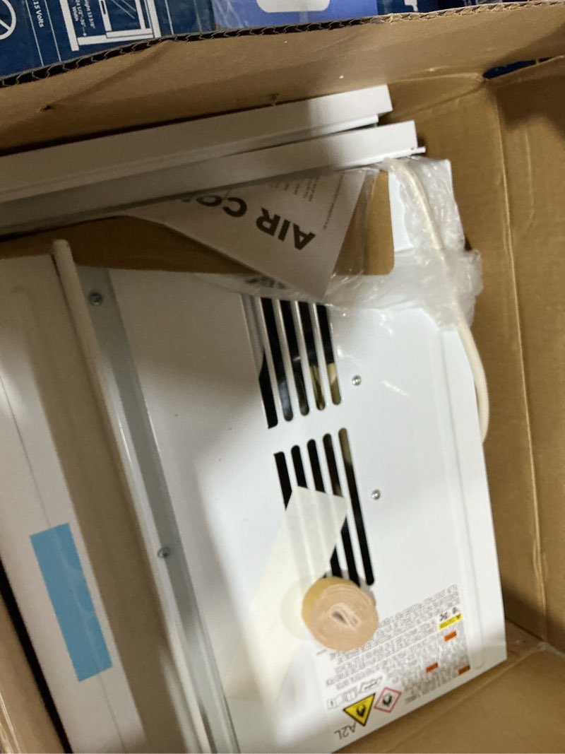 Condition photo showing Good Condition for 8,000 btu 115-volt smart window air conditioner for 350 sq. ft. in white with wi-fi and remote