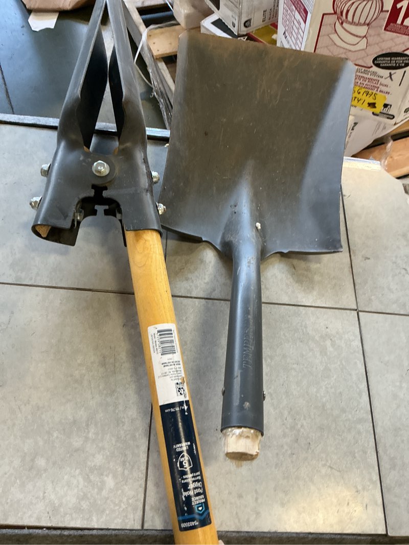 project source steel post hole digger and shovel