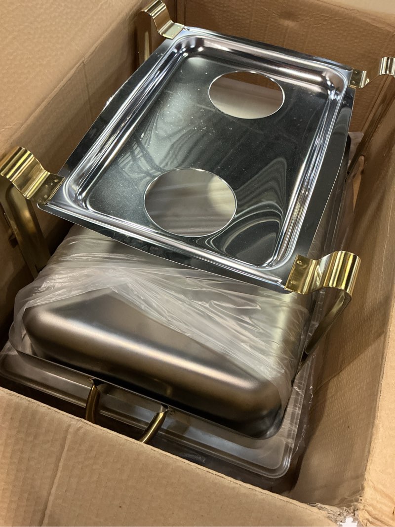 Condition photo showing Good Condition for Winco Malibu Stainless Steel Chafer with Gold Accents, 8 Quart