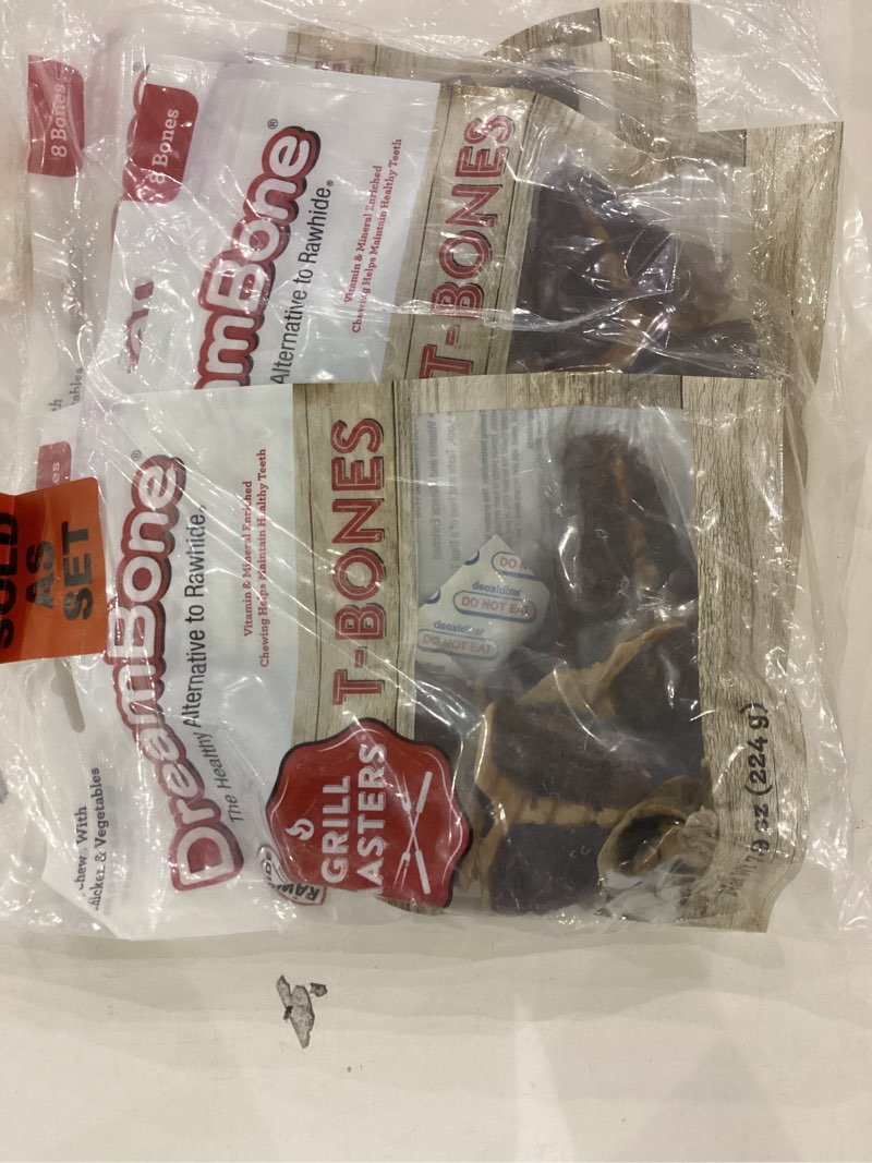 dreambone grill masters t-bones, small, rawhide-free chews for dogs