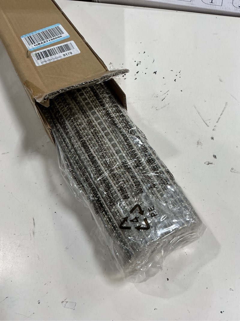 Condition photo showing Good Condition for lazblinds cordless bamboo roman shades for windows, light filtering natural bamboo blinds, easy lift cordless design for living room & bedroom, fits interior windows 23.5" w x 64" h, greystone greystone 23.5" w x 64" h