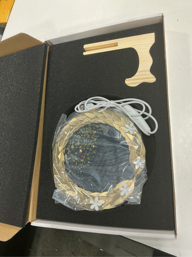 Condition photo showing Good Condition for 50th anniversary wedding gift for parents, crystal plaque with led light and wooden base, golden wedding keepsake, 50 years marriage decoration, sentimental gift idea for couple 50th-led