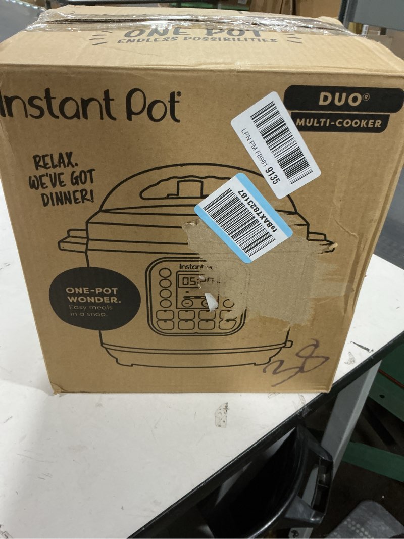 Condition photo showing As Is for Instant Pot Duo 7-in-1 Electric Pressure Cooker, Slow Cooker, Rice, Steamer, Sauté, Yogurt Maker, Wa