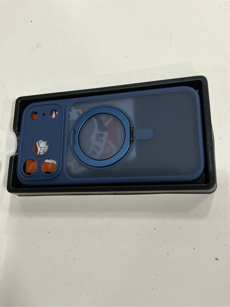 Condition photo showing Good Condition for canshn 360° spin magnetic stand for iphone 17 pro max case with camera control [full camera protection] [compatible with magsafe] translucent matte shockproof protective phone cover 6.9" - deep blue iphone 17 pro max (6.9 inch, 3 lens) deep blue