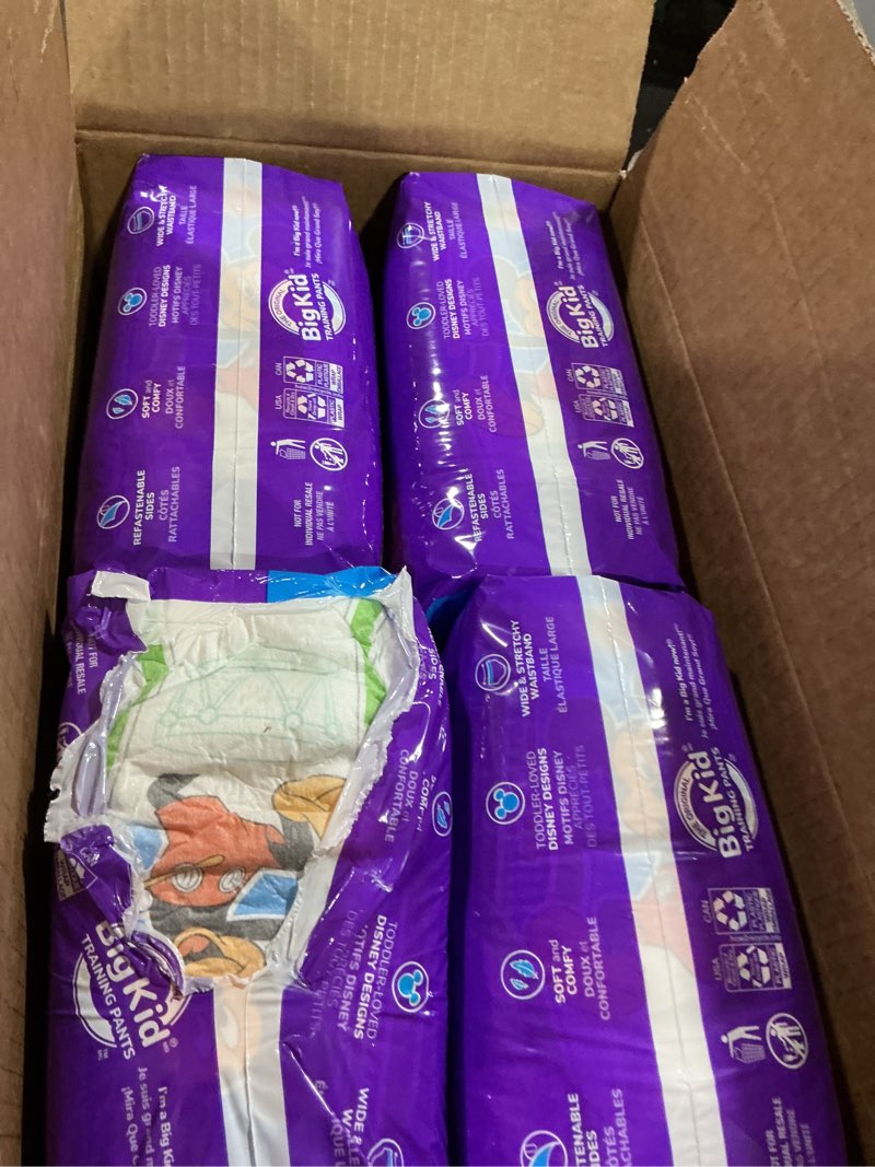 Condition photo showing New/Like New for Pull-Ups Boys' Potty Training Pants, Size 3T-4T Training Underwear (32-40 lbs), 112 Count (4 Packs of 28), Packaging May Vary 3T-4T 112