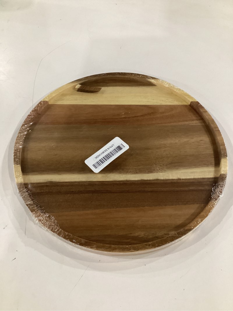 Condition photo showing Good Condition for vertorgan acacia wood serving tray,11.8 inch decorative trays platter for coffee table,living room,bar,party,mini charcuterie boards cheese board,home decor 11.8" brown