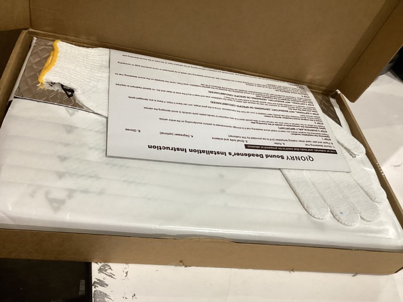 Condition photo showing New/Like New for Upgrade Car Sound Deadening Mat, 7 Pcs 80mil (2mm) 18 sqft (1.68 sqm) Butyl Automotive Sound Deadener, Noise Insulation and Vibration Dampening Material with Silicone Raised Gloves