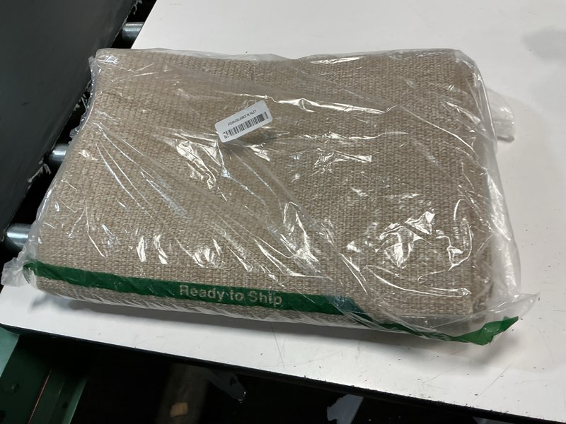 Condition photo showing Good Condition for earthall washable runner rug 2x12 ft non slip runners for hallways long cotton rubber backed kitchen runner braided indoor floor carpet runners for entryway, hall, kitchen, send/beige 2' x 12' (runner) sand/beige