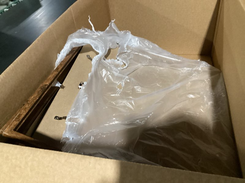 Condition photo showing Good Condition for qotib wood 24x24 picture frame with 20x20 mat deep brown, display 20x20 with mat or 24x24 without mat, wood 24 by 24 photo frame, 24 x 24 frame for wall hanging display, deep brown, 3 pack 3 24x24 inch