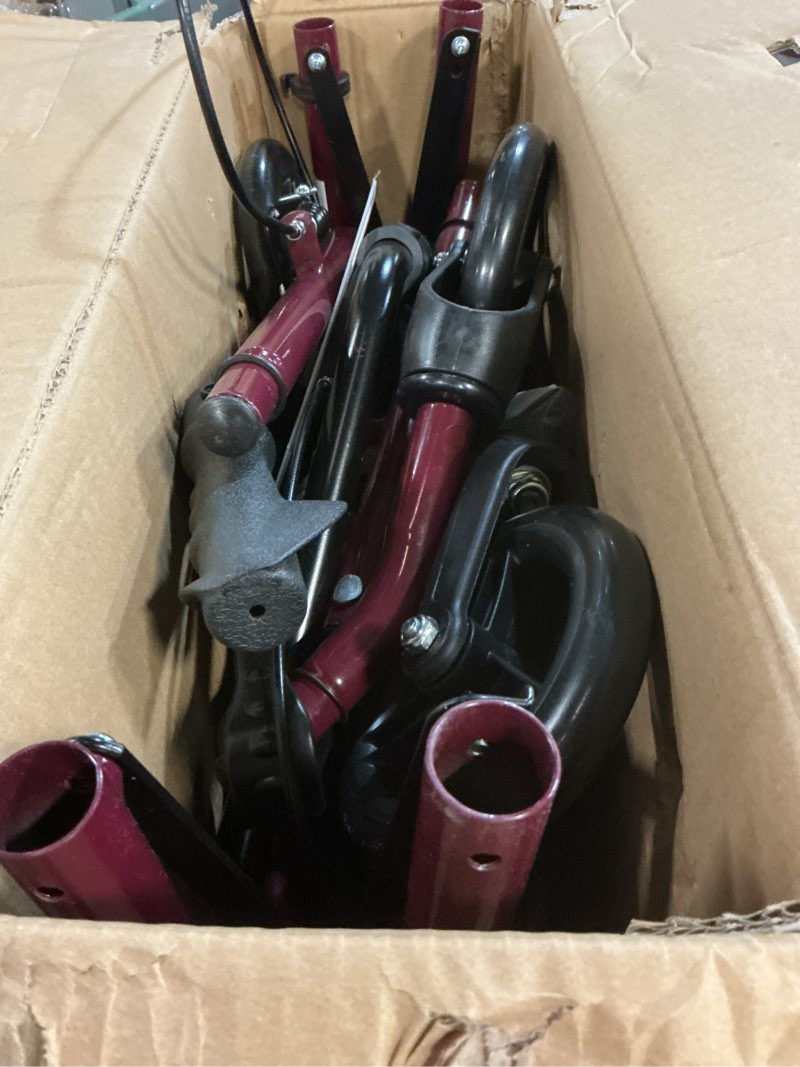 Condition photo showing Good Condition for Medline Steel Rollator Walker with Seat, Burgundy, 350 lb. Weight Capacity, 6” Wheels, Foldable, Adjustable Handles, Rolling Walker for Seniors, Walker for Mobility Impaired