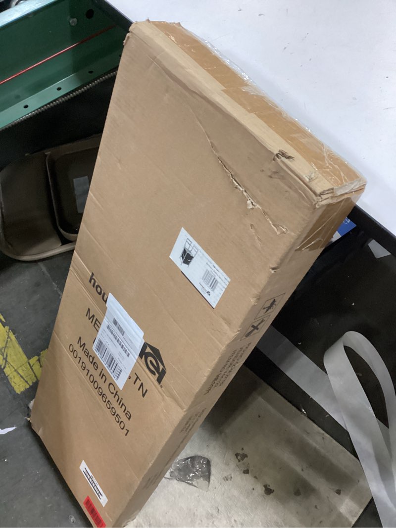 Condition photo showing New/Like New for Household Essentials Bamboo Storage Shelf with Cotton Fabric Drawers, Natural and Black