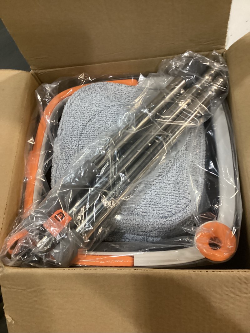 Condition photo showing New/Like New for Spin Mop and Bucket Set with Self - Separation System, 360° Spinning Self - Wringing, Square Cleaning Mop and Bucket with Wringer - with Replaceable Mops (Pink Mop and Bucket Set with 2 Pads Pink Mop and Bucket 2Pads