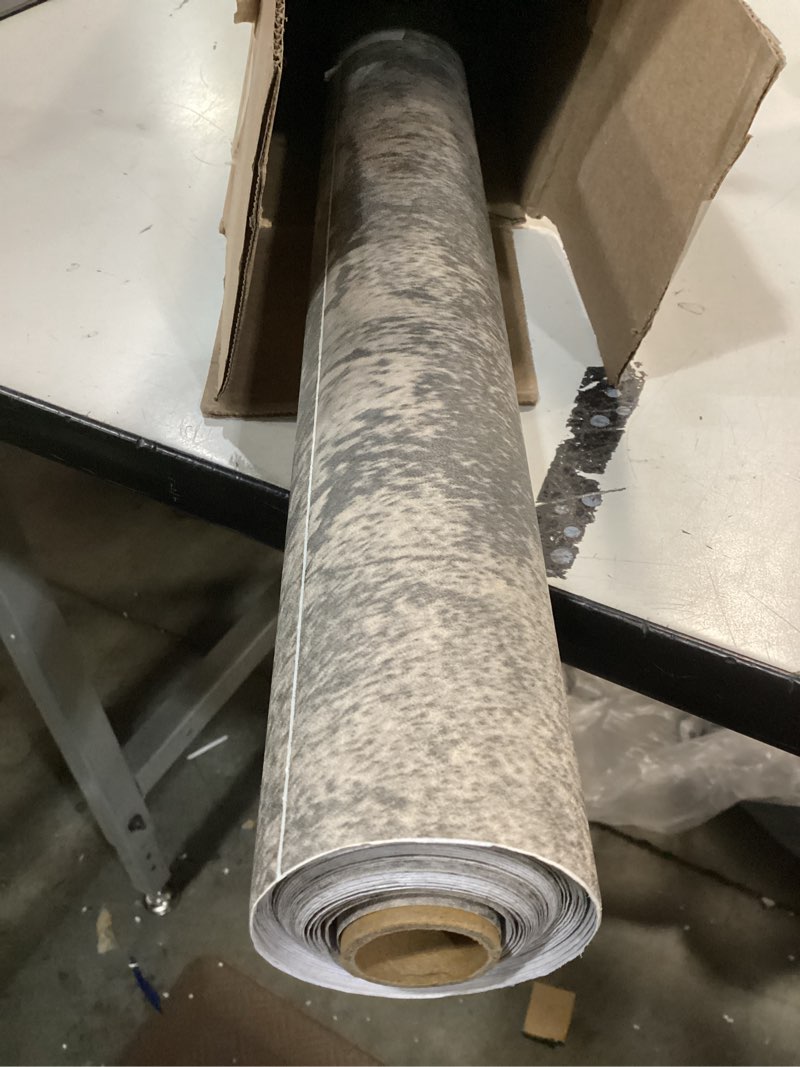 Condition photo showing Good Condition for 16"×591" Large Size Grey Concrete Wallpaper Peel and Stick 3D Thick Waterproof Gray Concrete Contact Paper Matte Textured Cement Wall Tile Stickers for Bedroom Bathroom Basement Walls Gray 16" x 591"