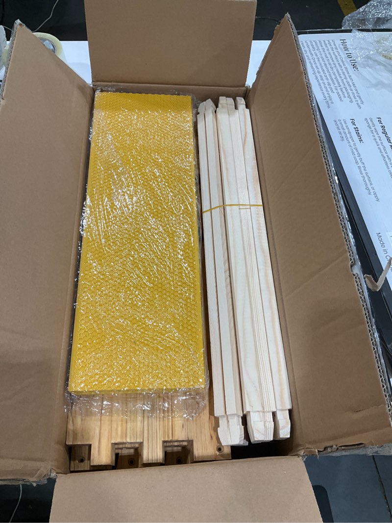 Condition photo showing Good Condition for 8-frame beehive box langstroth medium super bee box for sale wax coated bee hives includes wooden frames & waxed foundations (unassembled)
