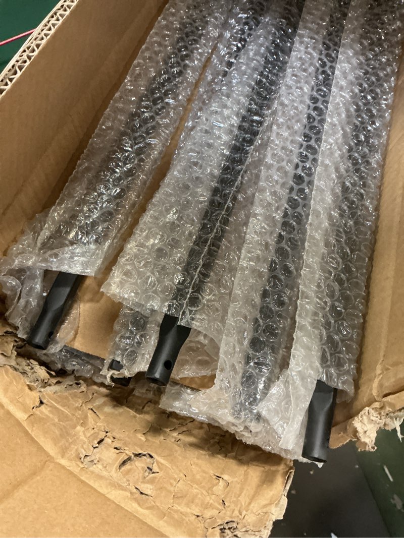 Condition photo showing As Is for Muzata 10Pack Wrought Iron Balusters 44'' Single Basket Stair Metal Balusters Deck Spindles Hollow Spiral Spindles Decorative Stair Parts Black WT04 Single Basket 10