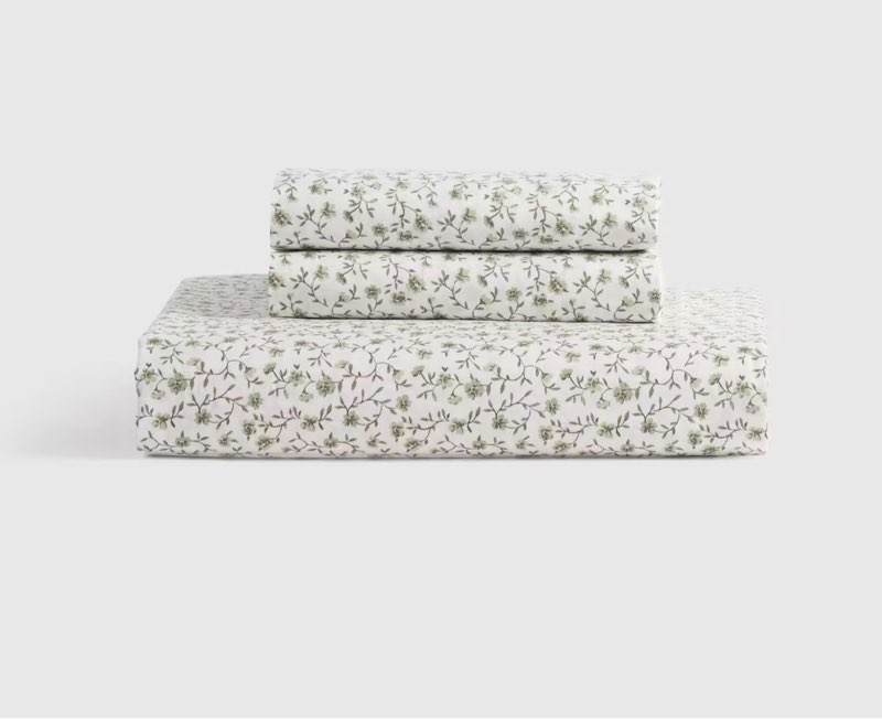 classic organic percale fitted sheet set ( queen ) 