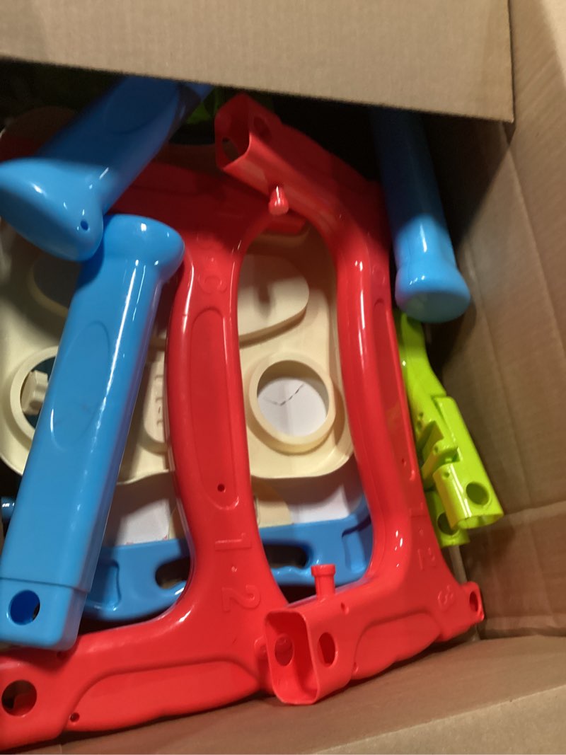 Condition photo showing As Is for Amagoing Easel for Kids, Adjustable Standing Art Easel for Toddler, Double Side Drawing Board with Painting Accessories, Learning Toy Gift for Little Boys Girls Age 3 4 5, Blue