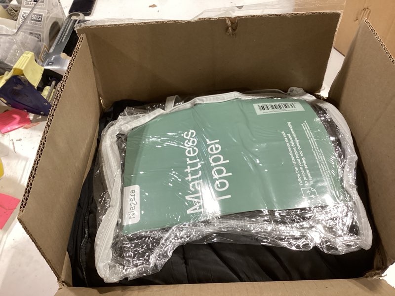 Condition photo showing New/Like New for niagara sleep solution ultra soft full size mattress topper - rayon derived from bamboo pillow top mattress pad for back pain relief - naturally cooling for hot sleepers, dark gray full 2 dark gray