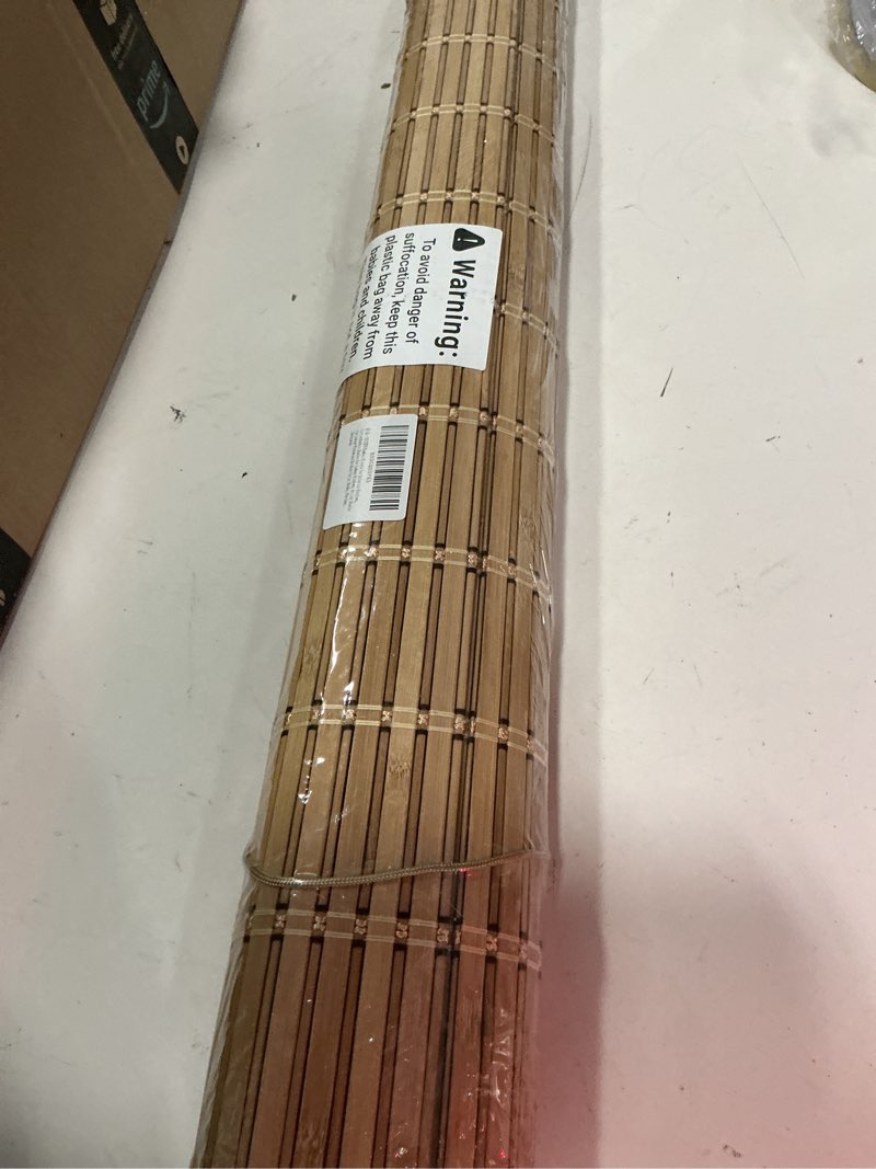 Condition photo showing Good Condition for bamboo blinds for interior windows, custom bamboo shades for indoor windows, roller shades for indoor window and outdoor patio, decks, porches, backyards