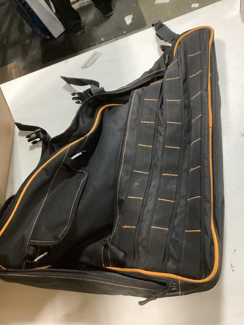 Condition photo showing Good Condition for RERPRO Rear Trunk Roll Bar Storage Bag for 2021 2022 2023 2024 2025 Ford Bronco 4 Door Interior Accessories Organizer Cargo Cage Saddlebag Tool Kit Holder Multi Pocket Handbag, Yellow Edge 2 Pack With Yellow Edge