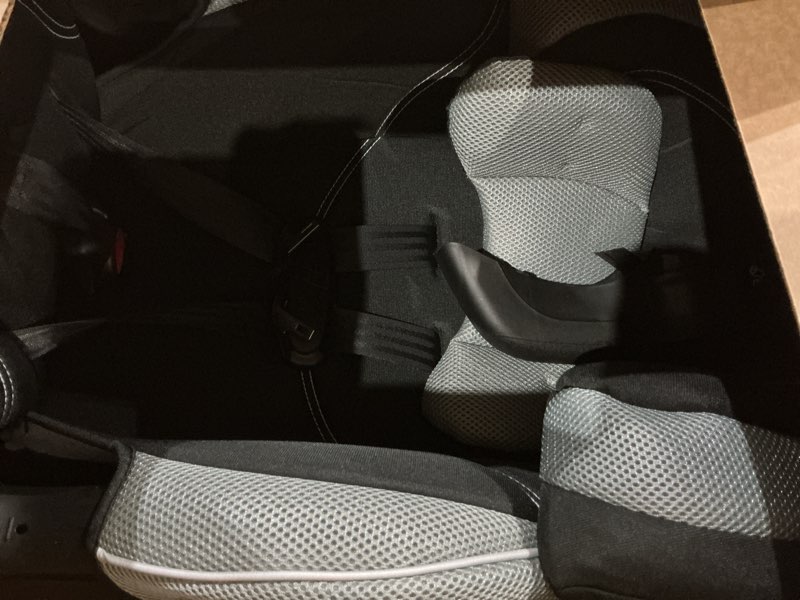 Condition photo showing Good Condition for evenflo chase lx harnessed booster car seat (jameson gray) new chase booster side impact jameson gray