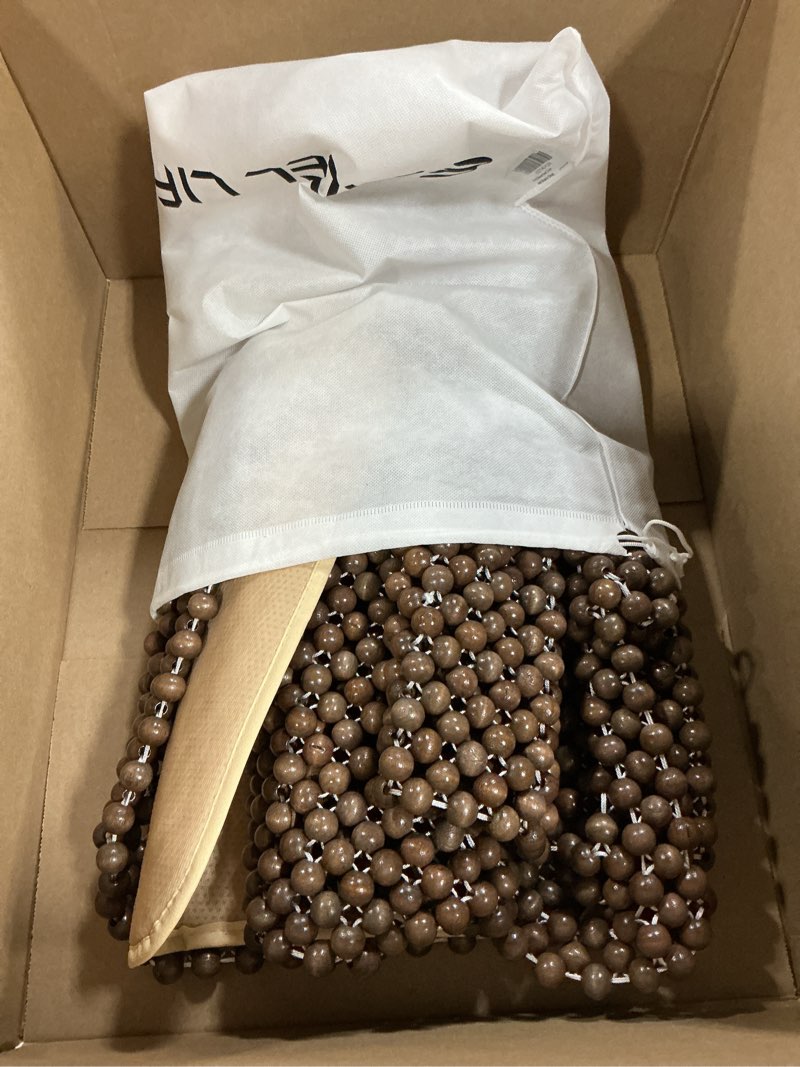 Condition photo showing Good Condition for natural wood beaded seat cover massaging cooling cushion for car truck. keeps the back from getting sweaty while driving. makes driving more bearable and less painful on long trips everyday vechicles (pickup, suv, sedan, mpv)