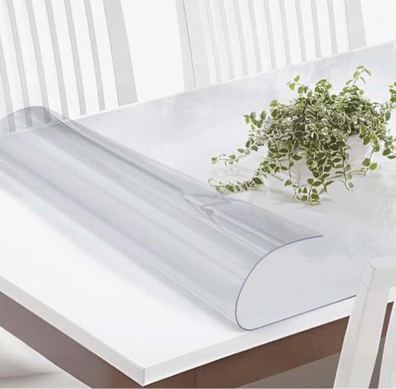 Vicwe Clear Table Cover Protector, 36x72 Inch Table Cover, 1.5 mm Thick Clear Table Protector, Water