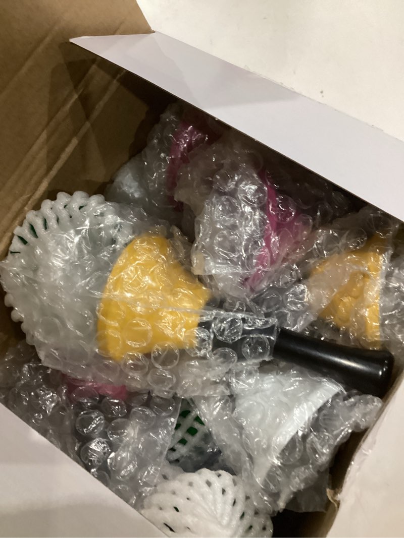 Condition photo showing As Is for 24 Pieces Metal Steel Hand Bell Call Service Colorful Note Musical Instruments Handbell with Black Wooden Handles for School Dinner Calling Decor, 8 Colors (1.97'' in Dia)