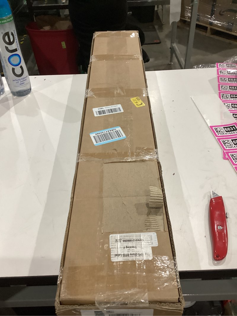 Condition photo showing Good Condition for RANTILA 4 Panel Room Divider, 6 FT Folding Privacy Screen with Wide Feet, Freestanding Partition for Room Separation, Portable Room Divider Panel, 89" W x 71" H, Black Black 22" - 4 Panel