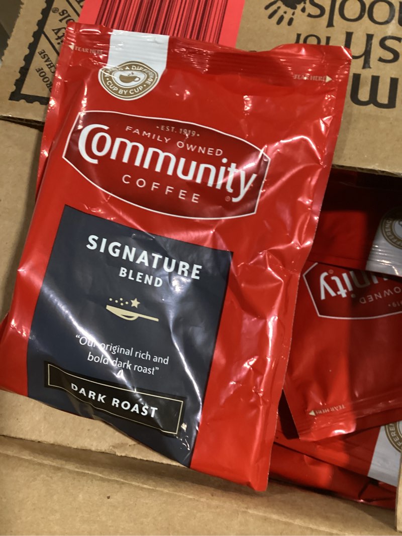 Condition photo showing Good Condition for Community Coffee Signature Blend, Dark Roast Pre-Measured Coffee Packs, 2.5 Ounce Each (Box of 40) Signature Blend 2.5 Ounce (Pack of 40)