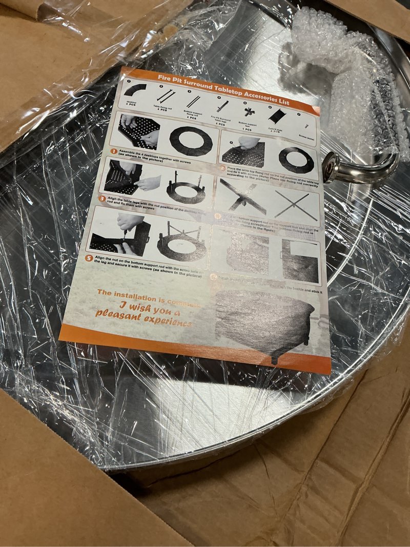 Condition photo showing Good Condition for fire pit lid for solo stove bonfire 19.5" cover -1.0? 2.0, with handle 304 stainless steel round lid for solo stove accessories and other 19.5" outdoor firepit